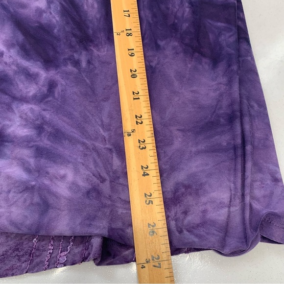 Catherines Top Woman 1X Purple  Stretch Knit Faux Twin Sequins Scoop Neck - Picture 8 of 8
